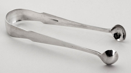 Forbes Family Coin Silver Sugartongs - New York, Van Gelder