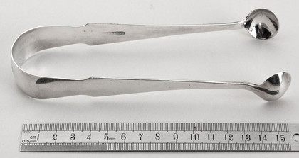 Forbes Family Coin Silver Sugartongs - New York, Van Gelder