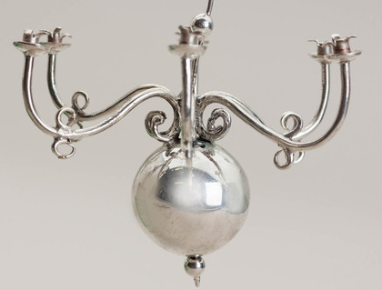 Dutch Antique Silver Miniature Chandelier - Kaarsenkroon