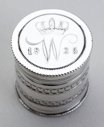 Dutch Silver Coin Box - 10C, 1825, Willem I