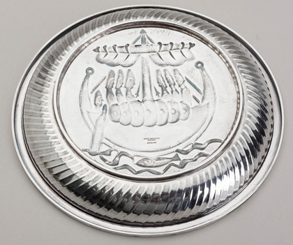 Norwegian Sterling Silver and Enamelled Dish - World War II, David Andersen, Air Vice Marshal Brown
