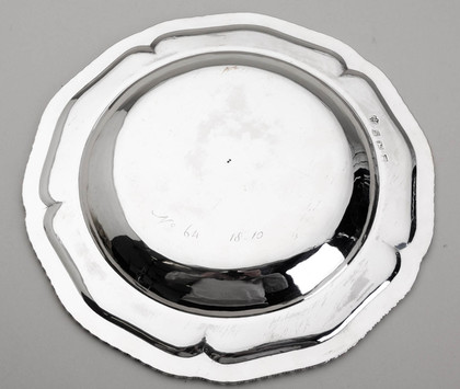Georgian Sterling Silver Dinner Plate/Dish - Evans-Freke, Gore, HRH Prince Augustus Frederick, Duke of Sussex,  George Methuen, 