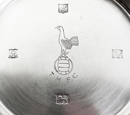 Tottenham Hotspur (Spurs) F.C. Sterling Silver Dish - 1960-1961 League & F.A. Cup Double