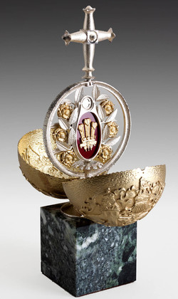 Christopher Lawrence Silver Gilt Charles & Diana Commemorative Coronation Orb - Royal Family Event