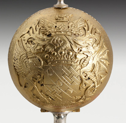 Christopher Lawrence Silver Gilt Charles & Diana Commemorative Coronation Orb - Royal Family Event