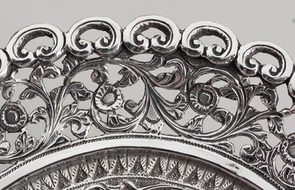 Kutch Indian Silver Raj Period Salver - Card Tray