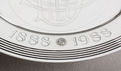 De Beers Consolidated Mines Limited Centenary Silver & Diamond Bowl - 1888-1988