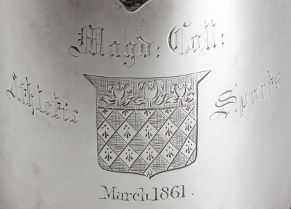 Charles II Silver Flat Lidded Tankard - Oxford University, Magdalen College