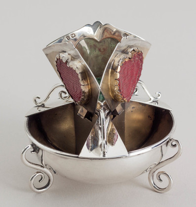 Rare Victorian Silver Triple Compartment Stamp Box - Grey & Co, Thornhill