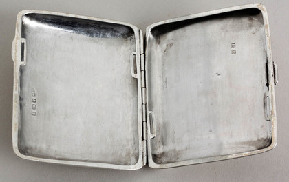 Silver WWI Cigarette Case - Military Medal, Menin Road, Red Cross,  Pte Cronje