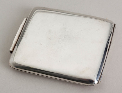 1st Manchester Regiment Antique Silver Cigarette Case - Captain Newbigging