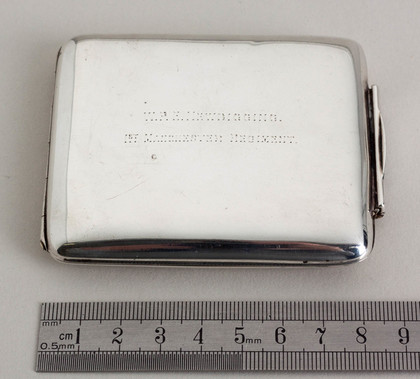 1st Manchester Regiment Antique Silver Cigarette Case - Captain Newbigging