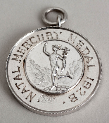Natal Mercury Sterling Silver Medal N.A.R.A. 1928