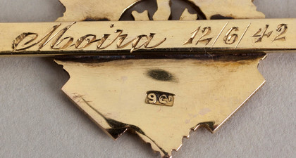 Transvaal Scottish Volunteers Regiment Gold Sweetheart Brooch - WW II