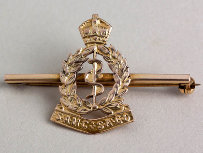South African Medical Corps Gold Sweetheart Brooch - WW II, SAMC, SAGD