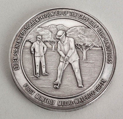Royal Cape Golf Club 100 Centenary Silver Medallion - Lieutenant General Sir Henry D'Oyley Torrens KCB KCMG  