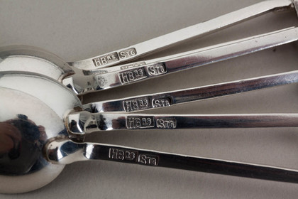 Australian Sterling Silver Fauna & Flora Souvenir Spoons (Set of 6) - Kangaroo, Koala, Kookaburra, Hardy Bros, WJ Sanders