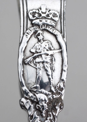 Boer War Gentleman in Khaki Silver Sugar Tongs - Justitia Souvenir