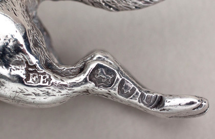 Victorian Novelty Cast Silver Dog Pepper - Thomas Johnson, Frederick Edmonds