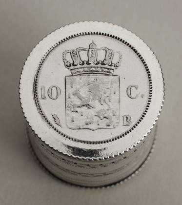 Dutch Silver Coin Box - 10C, 1825, Willem I