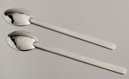 Denis Lacy-Hulbert Silver Arts & Crafts Puritan Condiment Spoons (pair, large size)