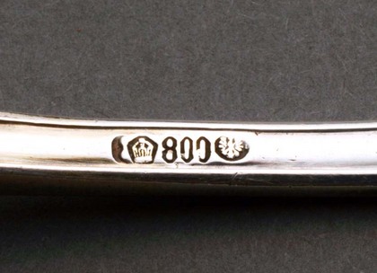 Jugendstil Silver Picklefork set (pair in original box)