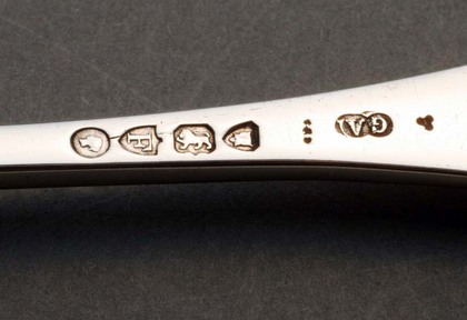 Antique Silver Christening spoon - Dognose