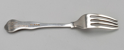 The British Bulldog Club Antique Silver Tablefork - Dublin 1911 The Quakeress