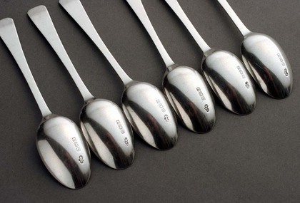 Art Deco Silver Teaspoons (6)