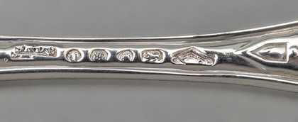 Rare Unknown Pattern Silver Dessert Forks (Set of 6) - Hayne & Cater, Diamond Registration Mark