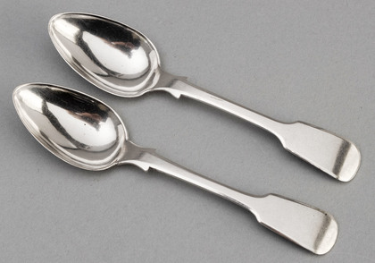 Cape Silver Teaspoons (Pair) - Jacobus Johannes Vos