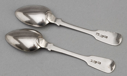 Cape Silver Teaspoons (Pair) - Jacobus Johannes Vos