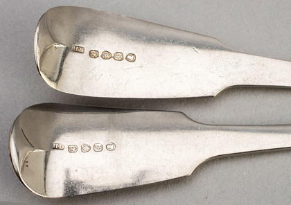 Georgian Silver Salad Servers - Henry Day, Counterfeiter, Sentenced to Death, Then Transported