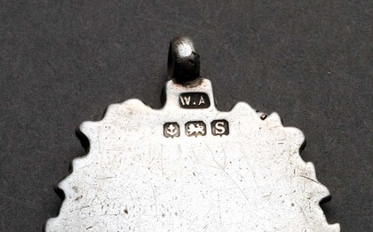 Silver and Enamel Football Fob