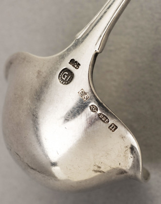 Georg Jensen Sterling Silver Cream or Gravy Ladle - Lily of the Valley or Rose Pattern