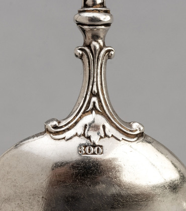 Daniel Vollgold & Son Silver Teaspoons (Set of 4) & Tablespoon - Berlin Court Goldsmith, Prussian Royal Family