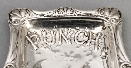 Victorian Silver Mr. Punch Pin Tray - Punch & Judy, Punch Magazine, 1849