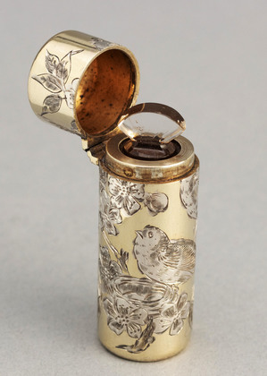 Sampson Mordan Antique Silver Gilt Aesthetic Style Scent Bottle