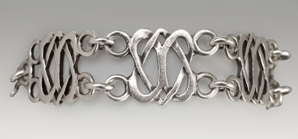 Celtic Revival Silver Bracelet - Stuart John Wilson, Skye Silver