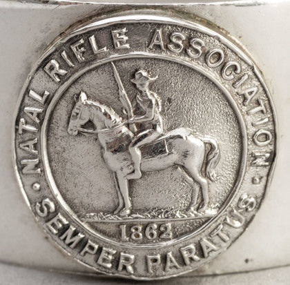 Natal Rifle Association Semper Paratus Sterling Silver Trophy Napkin Rings -Emma Thresh, Murray-Smith Memorial, Royston Memorial