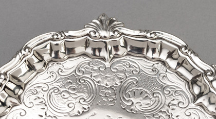 George II Silver Salver - Spero Infestis Metuo Secundis, Ludlow, Riley, Ellerton Stewart, - William Peaston