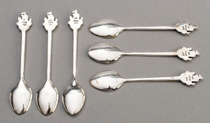 Scottish Provincial Celtic Revival Cast Silver Coffee Spoons (Set of 6) - John Fraser Inverness